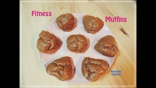 FITNESS MUFFINS de Chocolate y Avena Receta rápida y sencilla [upl. by Arocat]