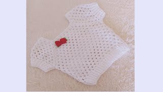 BLUSA DE VERANO PARA NIÑA TEJIDA A CROCHET PASO A PASO  TEJIDO FACIL  PUNTO FANTASIA [upl. by Solim]