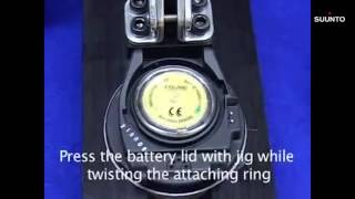 Suunto Vyper Vytec Cobra Gekko Zoop Vyper Air HelO2  How to install new battery [upl. by Coralyn]