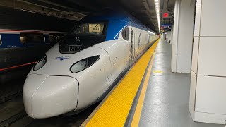 Amtrak New Acela Avelia Liberty Test Train at Penn Station New York [upl. by Damiani]