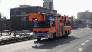 Verkehrschaos und über die Gegenfahrbahn Löschzug der BF Offenbach [upl. by Aleakam]