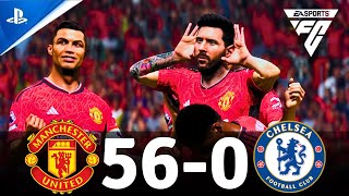 FC 24 Gameplay  Man United 560 Chelsea  Ft Messi  Ronaldo Mbappe Haaland Neymar Salah [upl. by Eirlav]