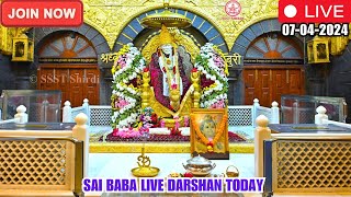 🔴Sai Baba Live Darshan Today  07 April 2024  Sunday  Saibaba  Shirdilive ©️SSST [upl. by Harbert913]