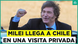 Milei aterriza en Chile Así fue la llegada del presidente de Argentina a nuestro país [upl. by Trebmal307]