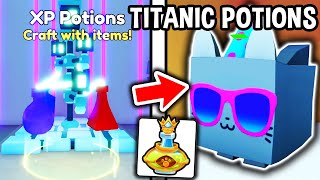 SUPER OP TITANIC PET POTIONS Coming to Roblox Pet Simulator 99 [upl. by Elspeth378]