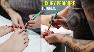 Relaxing At Home Luxury Pedicure Tutorial [upl. by Philippe]