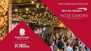 British Airways Rose Garden  Hospitality at Twickenham Stadium [upl. by Alaikim]