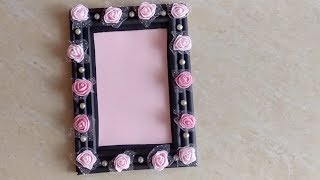 Photo Frame Making at Home with Paper  Latest Picture Frame design DIY [upl. by Ahsii]