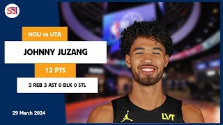 JOHNNY JUZANG 12 PTS 2 REB 3 AST 0 BLK 0 STL vs HOU  20232024 UTA  Player Full Highlights [upl. by Renaud]