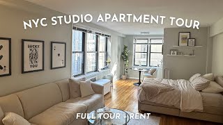 FURNISHED NYC STUDIO APARTMENT TOUR  Inside  Rent [upl. by Reggie]