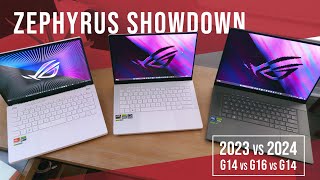 2024 Asus Zephyrus G14 vs G16 vs 2023 G14  Which Laptop is Best in 2024 [upl. by Schoenberg]