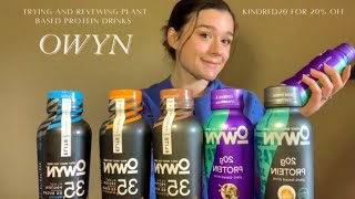 TRYINGREVIEWING PLANT BASED PROTEIN DRINKS OWYN [upl. by Ydnagrub]