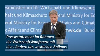 Pressestatement im Rahmen der Wirtschaftskonferenz mit den Ländern des westlichen Balkans [upl. by Adnema]