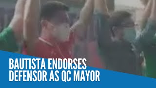 Bautista endorses Defensor as QC mayor [upl. by Abebi992]