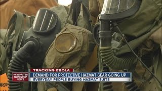 Demand for hazmat suits protective gear climbs as Ebola fears rise [upl. by Neely448]