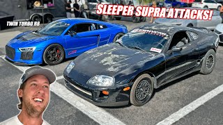 The Rat Rod Supra RETURNS Destroying Exotic Cars at the Drag Strip [upl. by Mahmoud773]