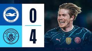 HIGHLIGHTS RAMPANT CITY CLOSE GAP ON GUNNERS  Brighton 04 Man City  Premier League [upl. by Anstus]