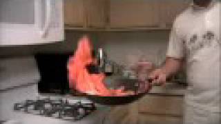 How to Flambé with Alcohol  Flaming Sauce Reduction  Cooking With Fire [upl. by Annairda]