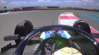 Onboard Pierre Gasly French GP 2024 Assetto corsa [upl. by Perkoff]