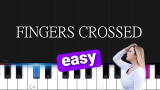 Lauren SpencerSmith  Fingers Crossed EASY PIANO TUTORIAL [upl. by Ailimac183]