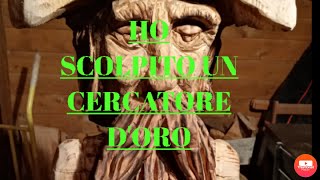 cercatore doro scolpito con motosega [upl. by Assirrec817]