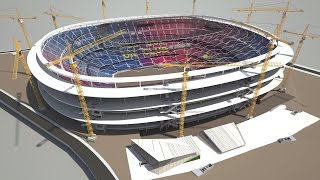 NEW CAMP NOU  Phased construction while continuing to play matches [upl. by Nirrak]