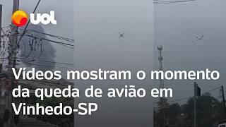 Avião cai em Vinhedo vídeo mostra o momento da queda de aeronave com 62 passageiros em São Paulo [upl. by Ozzie]