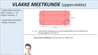 Wiskunde VMBO Vlakke Meetkunde Oppervlakte [upl. by Savell]