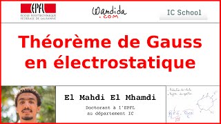 Théorème de Gauss en électrostatique  El Mahdi El Mhamdi [upl. by Randell464]