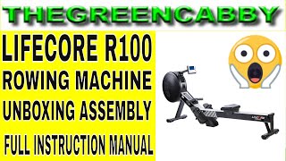 LIFECORE ROWING MACHINE LCR100 Unboxing Assembly Full Instruction Manual [upl. by Aday]