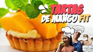 Tartas de Mango Fit  ¿Cómo hacer tartas de frutas  RECETA SALUDABLE  faciles y rapidas [upl. by Ardnuhsal]