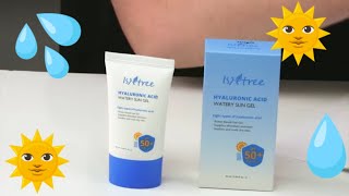 Isntree 🌞 Hyaluronic Acid Watery Sun Gel SPF50 PA Sunscreen Review and How to Use [upl. by Damien248]