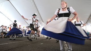 Bavarian dancing at Saint Benedict Oktoberfest [upl. by Imoyik688]