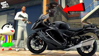 Some One Stolen Franklin Expensive Suzuki Hayabusa GSR1000 Super Bike In Gta 5 Shinchan amp Chop [upl. by Neirbo211]