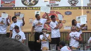 20110905 Takeru Kobayashi at West Coast Hot Dog Eating Championship [upl. by Theall]