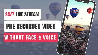 youtube live streaming without face and voice  how to live stream pre recorded video on youtube [upl. by Yregram658]