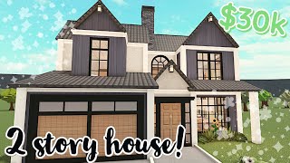 30k Bloxburg House Build 2 Story Tutorial WITH VOICE [upl. by Leduar]