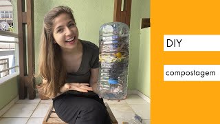 DIY  COMO FAZER COMPOSTEIRA DOMÉSTICA COM GARRAFA PET [upl. by Yderf]