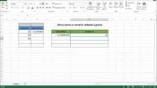 Como convertir radianes en grados utilizando excel [upl. by Anitsirhk]