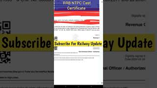 RRB Ntpc OBCEWSSCST Certificate  RRB NTPC OBC Certificate  NTPC EWS Certificate rrbntpc2024 [upl. by Eecram]