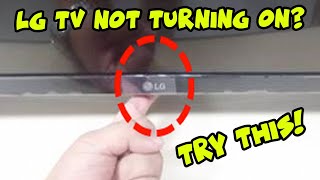 How to Fix Your LG TV That Wont Turn On  Do This Now [upl. by Ylaek]