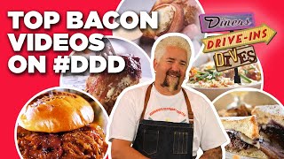 Top 15 Craziest Bacon Videos on DDD with Guy Fieri  Diners DriveIns and Dives  Food Network [upl. by Jonina]