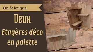 Comment faire des petites étagères décorative facilement avec de la palette [upl. by Iluj606]