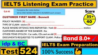 IELTS Listening Practice Test 2024 with Answers Real Exam  524 [upl. by Luwana845]