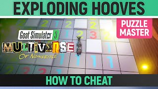 Goat Simulator 3 Multiverse of Nonsense  Exploding Hooves Cheat  Puzzle Master Solution [upl. by Odlabso]