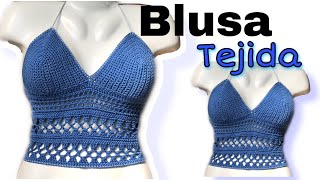 Teje una Hermosa Blusa de Crochet con Este Paso a Paso para Lucir una Prenda Única y con Estilo [upl. by Munafo]