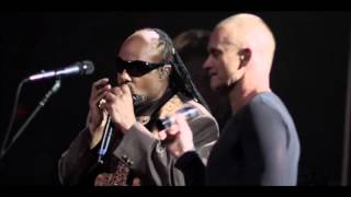 Sting and Stevie Wonder  Fragile  live 60th Birthday NY [upl. by Lyreb945]