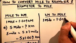 HOW TO CONVERT KILOMETERKM TO MILE AND MILE TO KILOMETER [upl. by Byrdie]