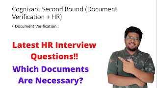 Cognizant Second RoundHR Questions  Recent Interview Questions 🔥🔥 [upl. by Rochkind]