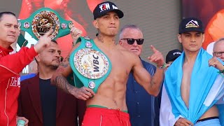 Mario Barrios Weigh In And Final Faceoff with Marcos Maidana Brother [upl. by Possing]